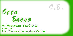 otto bacso business card