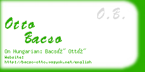 otto bacso business card
